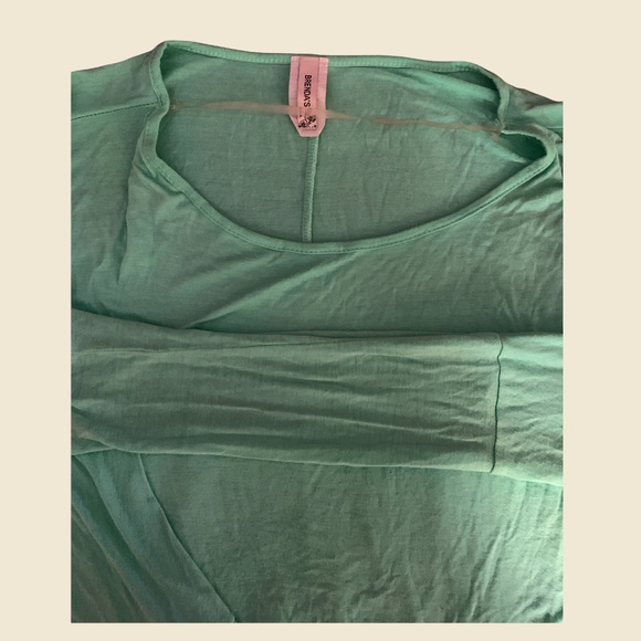 Brenda’s Dolman Long Sleeve Green Pullover Top Shirt Tee Shirt Large Tunic - Picture 4 of 5